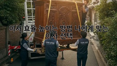 이사 효율 높이는 방법: 나에게 맞는 이사 선택