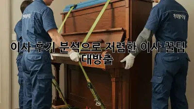 이사 후기 분석으로 저렴한 이사, 꿀팁 대방출!